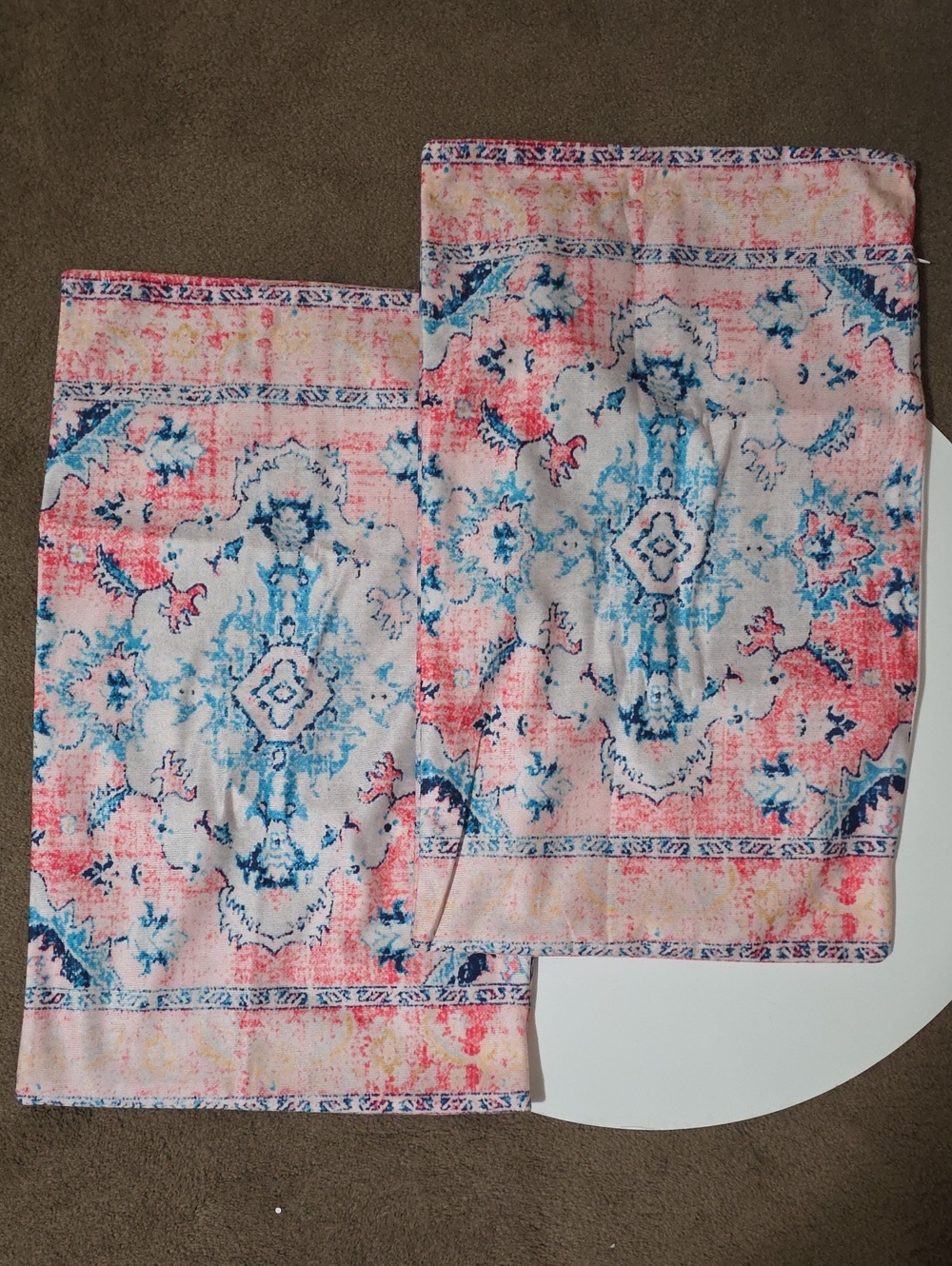 Printed Casual Pillow Covers - Pink & Blue